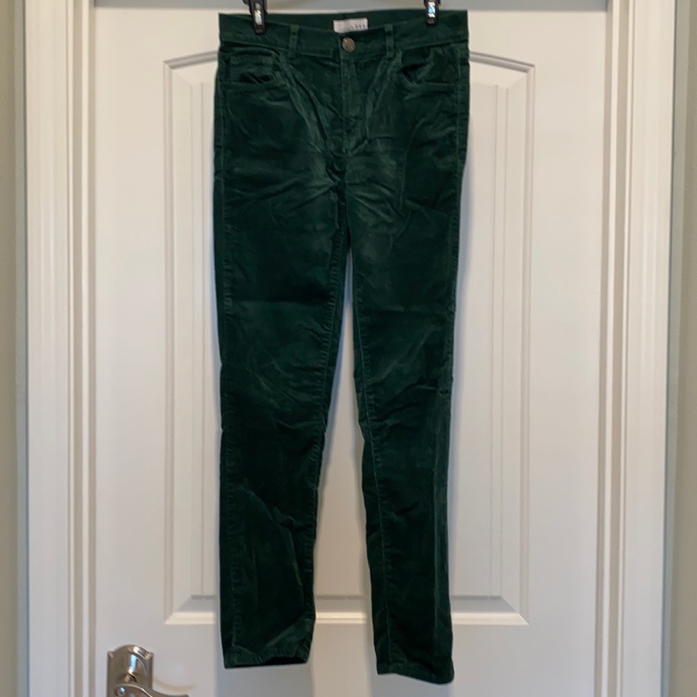 Loft green suede pants